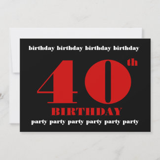 40.ª plantilla de invitaciones a fiestas de cumple