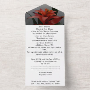 40.ª ruby por invitación al aniversario del boda