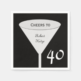 40.ª servilleta de papel Fiesta de cumpleaños