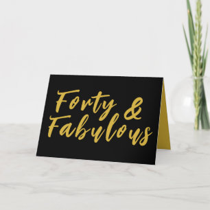 40.ª tarjeta de cumpleaños, cuarenta y fabulosa ta