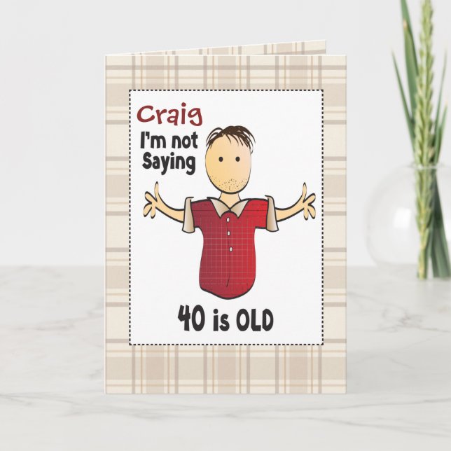 40.ª tarjeta de cumpleaños para el hombre - Gracio (Anverso)