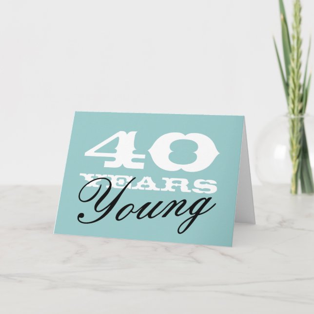 40.ª tarjeta de cumpleaños para hombres y mujeres  (Anverso)