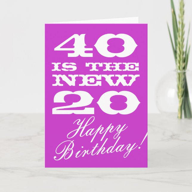 40.ª tarjeta de cumpleaños para las mujeres | 40 e (Anverso)