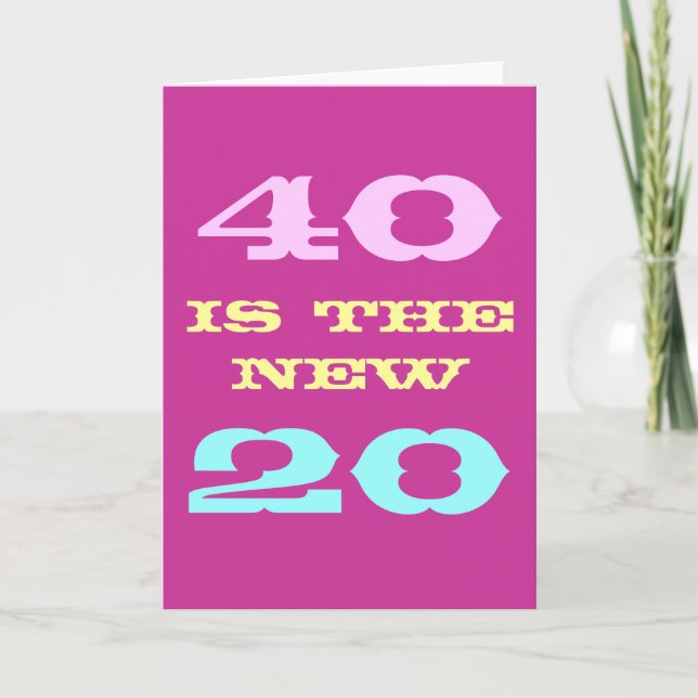 40.ª tarjeta de cumpleaños para las mujeres | 40 e (Anverso)