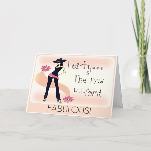 40.ª tarjeta de cumpleaños para mujeres (Anverso)