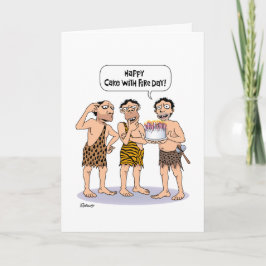 40.ª tarjeta de cumpleaños "Pastel con fuego"