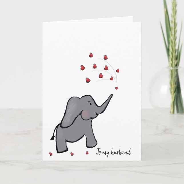 40.ª tarjeta de elefante husban, boda de rubí (Anverso)