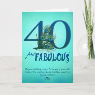 40.ª tarjeta de planilla de cumpleaños