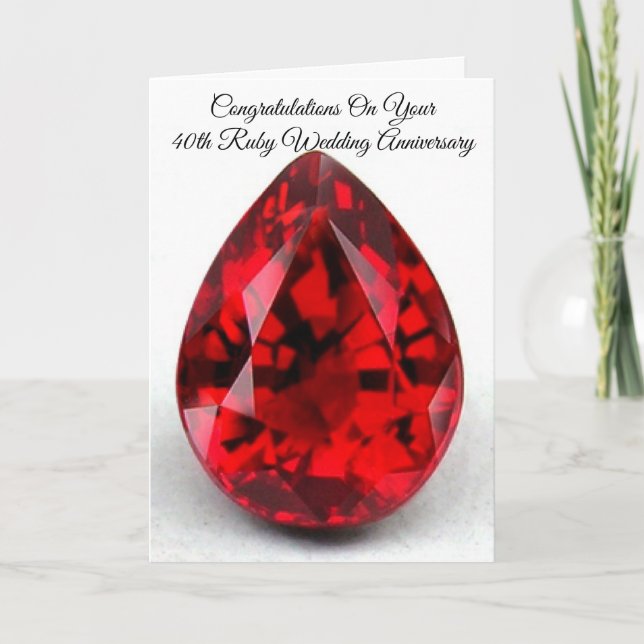 40.º Aniversario de la Tarjeta Ruby (Anverso)