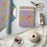40.º Aniversario del Boda de Ruby Papel envuelto<br><div class="desc">A veces,  simplemente declarar su hito especial en un elegante y subestimado papel de envoltura es el mejor regalo,  especialmente diseñado con un guiño al tradicional regalo por el 40 aniversario de rubios y rosas!</div>