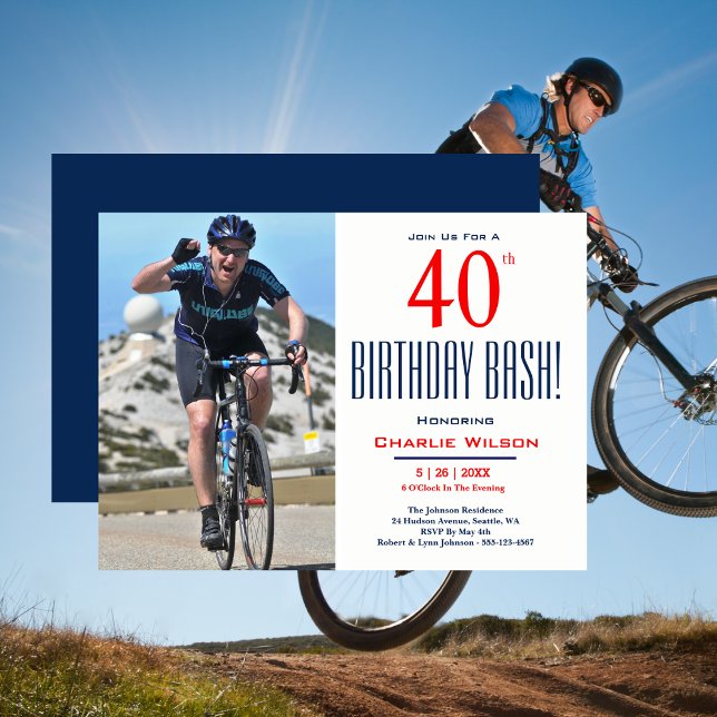 ¡40.º Bash de Cumpleaños! Invitación a la fiesta d (Subido por el creador)