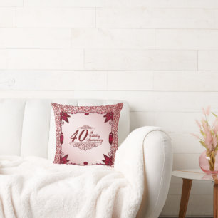 40.º Cojín decorativo Boda Aniversario