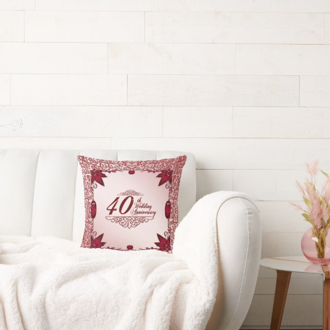 40.º Cojín decorativo Boda Aniversario (Sofá)
