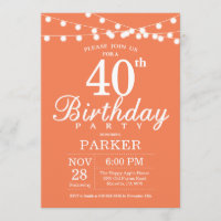 40.º Coral de Invitación de Cumpleaños
