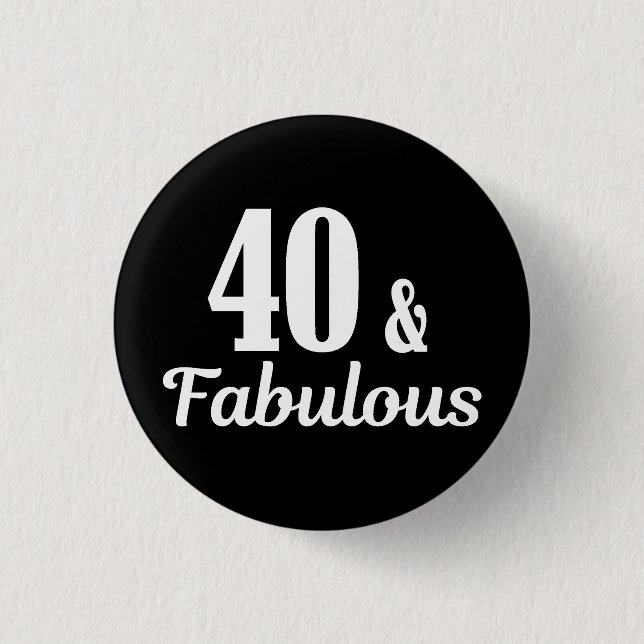 40.º cumpleaños 40 y botón fabuloso (Anverso)
