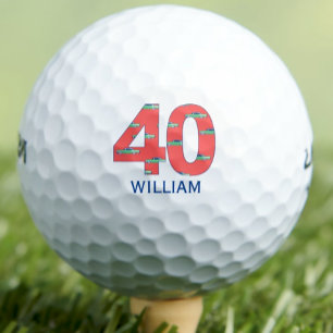 40.º cumpleaños bolas de golf 40 años carros inici