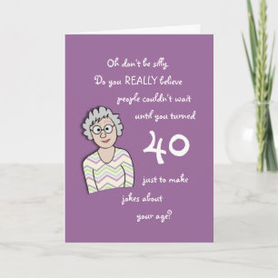 40.º Cumpleaños De Su Graciosa Tarjeta