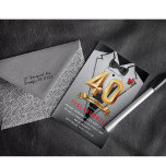 40.º cumpleaños Invitación de Tuxedo<br><div class="desc">Invitación de Tux Blanco Tuxedo,  invitación de cumpleaños de Tuxedo,  invitación de corbata negra,  secreto,  espía,  elegante,  hombres,  corbata de arco,  traje,  agente,  cumpleaños 40</div>