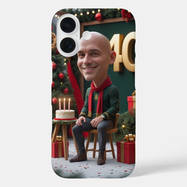 40.º cumpleaños iPhone 16 Funda - Elegante hito (Reverso )