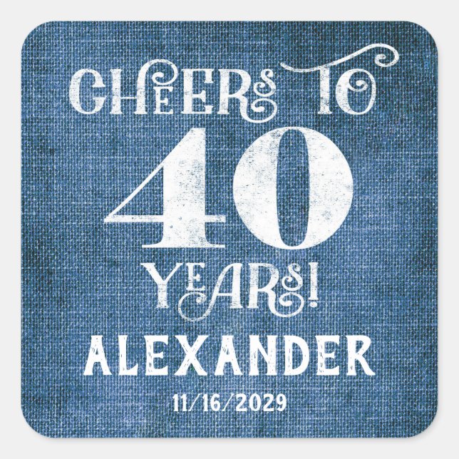 40.º cumpleaños Línea Azul gracias a los Pegatinas (Anverso)