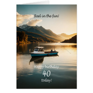 40.º cumpleaños pescando desde un barco