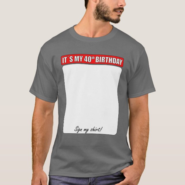 40.º CUMPLEAÑOS RÓTULO MI CAMISA (Anverso)