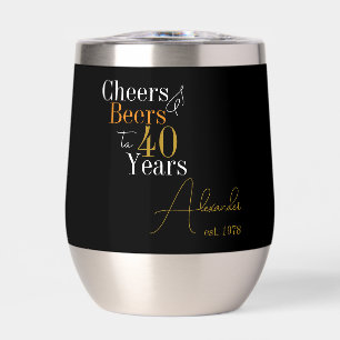 40.º Cumpleaños Saludos y Cervezas Personalizadas