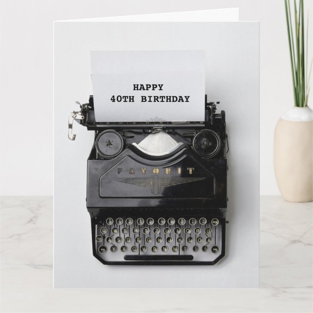 40.º CUMPLEAÑOS Tarjeta de felicitación para máqui (Anverso)