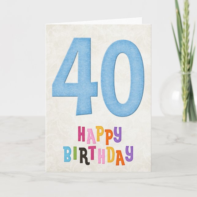 40.º diseño de tarjetas de cumpleaños feliz (Anverso)