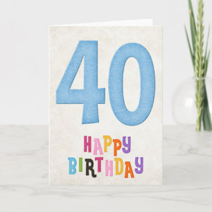 40.º diseño de tarjetas de cumpleaños feliz