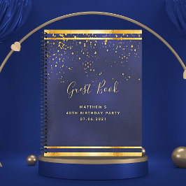40.º Fiesta de cumpleaños 40 libro de oro azul osc
