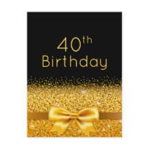 40.º fiesta de cumpleaños invitación de chispa de 