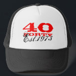 40.º gorra de la cosecha de cumpleaños | Estableci<br><div class="desc">40.º gorra de la cosecha de cumpleaños | Número de edad personalizable establecido en 1973 Idea de regalo de los treinta días de Guay para hermano,  tío papá,  etc.</div>