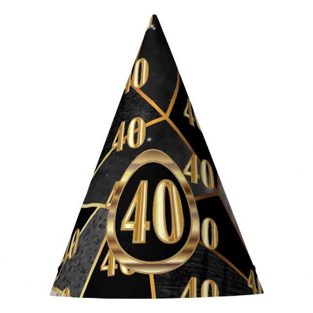 40.º Gorra Fiesta de cumpleaños (Anverso)