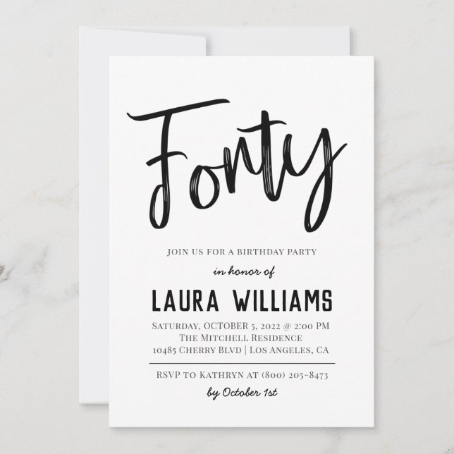 40.º guión Invitación al cumpleaños de palabra (Anverso)