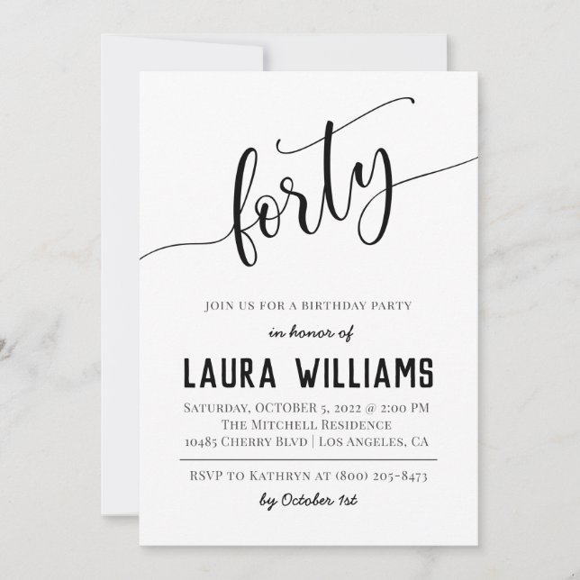 40.º guión Invitación al cumpleaños de palabra (Anverso)