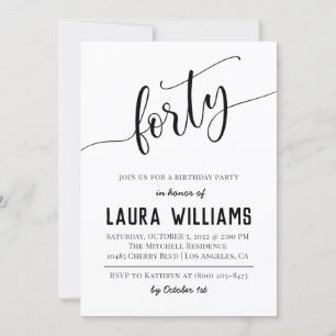 40.º guión Invitación al cumpleaños de palabra