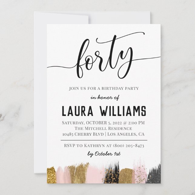 40.º guión Invitación al cumpleaños de palabra (Anverso)