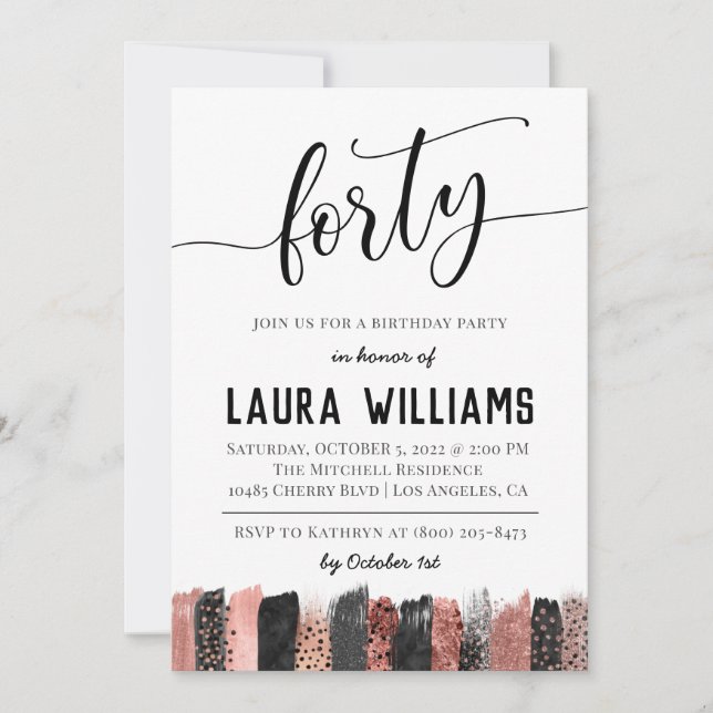 40.º guión Invitación al cumpleaños de palabra (Anverso)