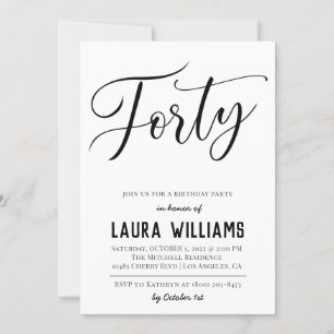 40.º guión Invitación al cumpleaños de palabra