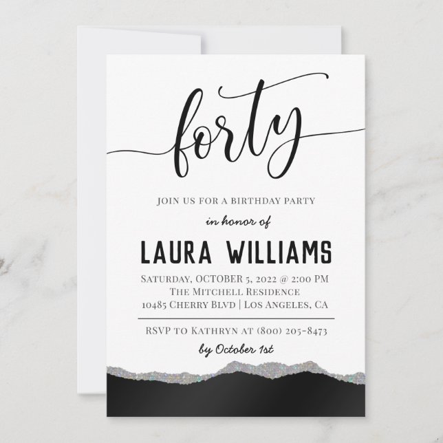 40.º guión Invitación al cumpleaños de palabra (Anverso)