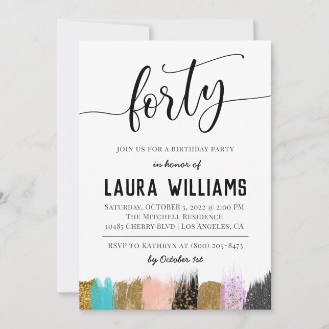 40.º guión Invitación al cumpleaños de palabra (Anverso)