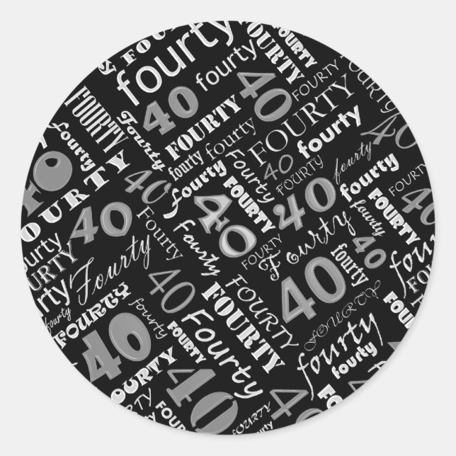 40.º Pegatina Fiesta de cumpleaños (Anverso)