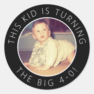 40.º Personalizado de cumpleaños Pegatinas de fo