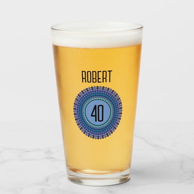 40.º regalo de cumpleaños masculino de Mandala (Anverso (lleno))