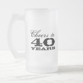 40.º regalo de tazas de cerveza de cumpleaños para