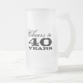40.º regalo de tazas de cerveza de cumpleaños para