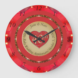40.º reloj de pared de aniversario de Ruby