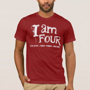 40.a camisa divertida del cumpleaños soy cuatro