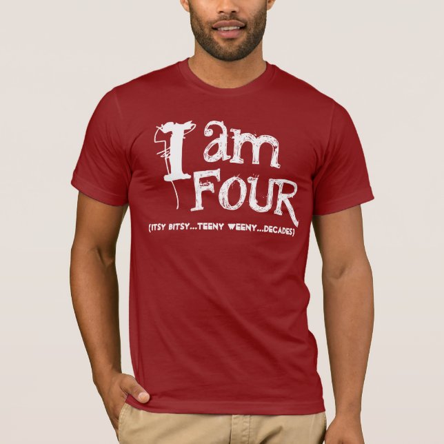 40.a camisa divertida del cumpleaños soy cuatro (Anverso)